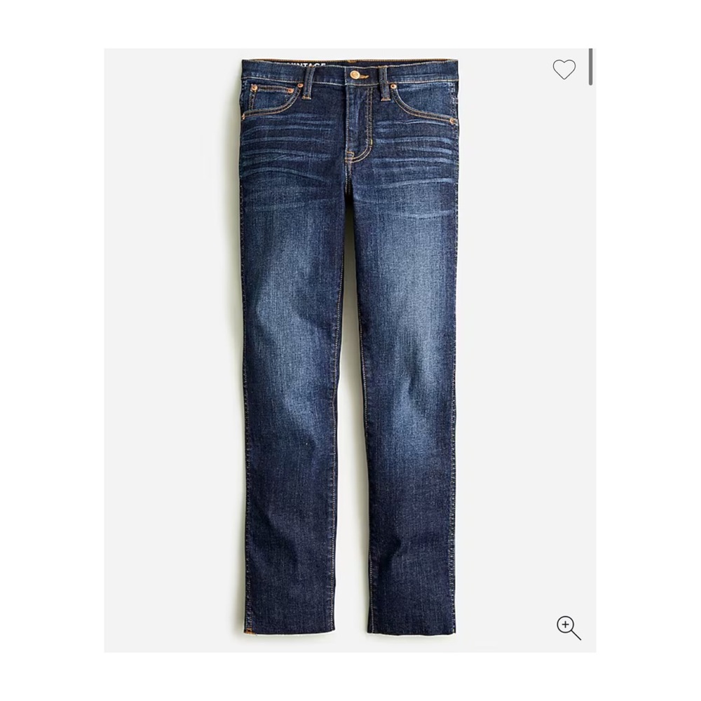 J.CREW 9” Vintage Slim-Straight Jeans in Daisy Wash